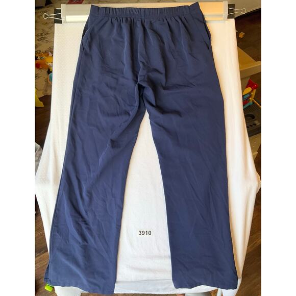 Jockey Women Scrub Pants size S (P) Full Length Straight Leg Elastic Waist Blue - Picture 11 of 12